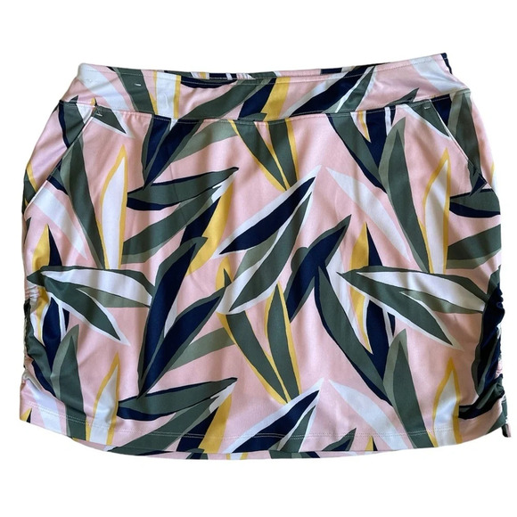 Lady Hagen Desert Getaway Retro Leaf Frosted Pink Skort Size Large - Picture 2 of 7